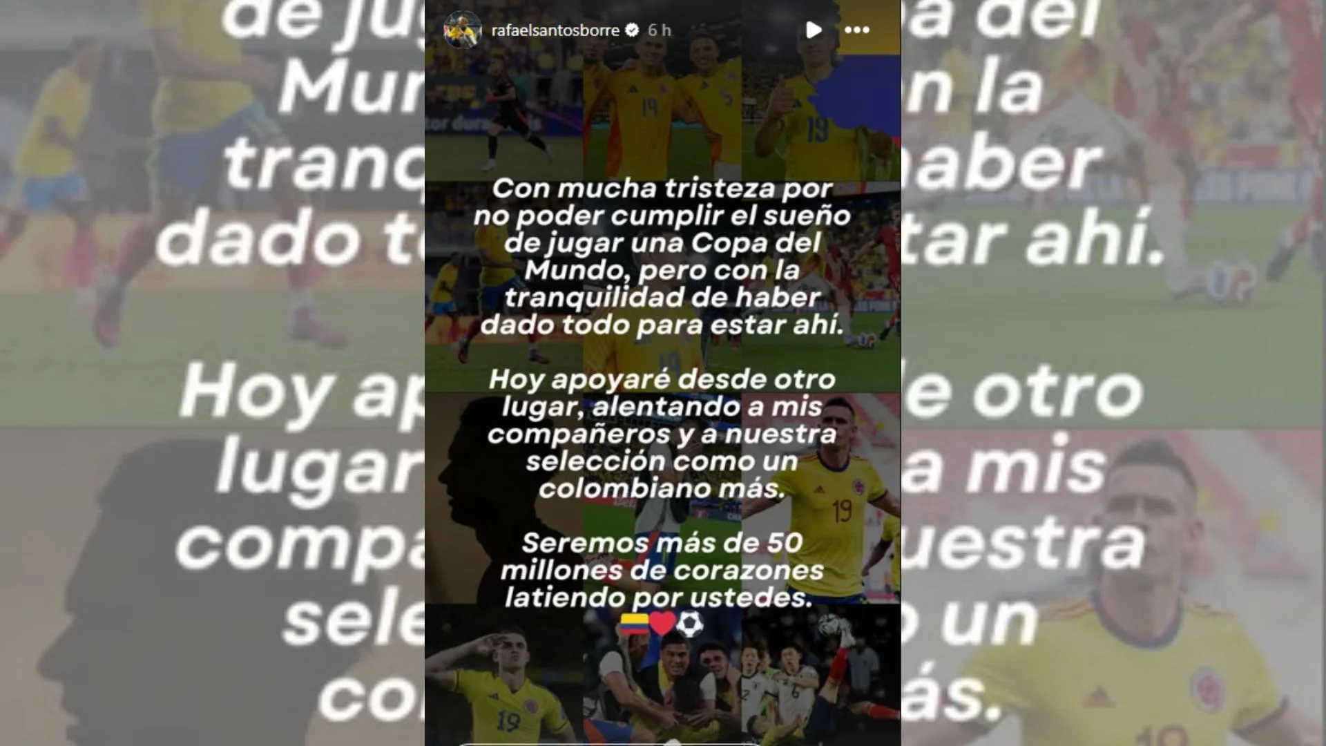 Rafael Santos Borré envía menaje de tristeza por no estar en el Mundial 2026 con la Selección Colombia