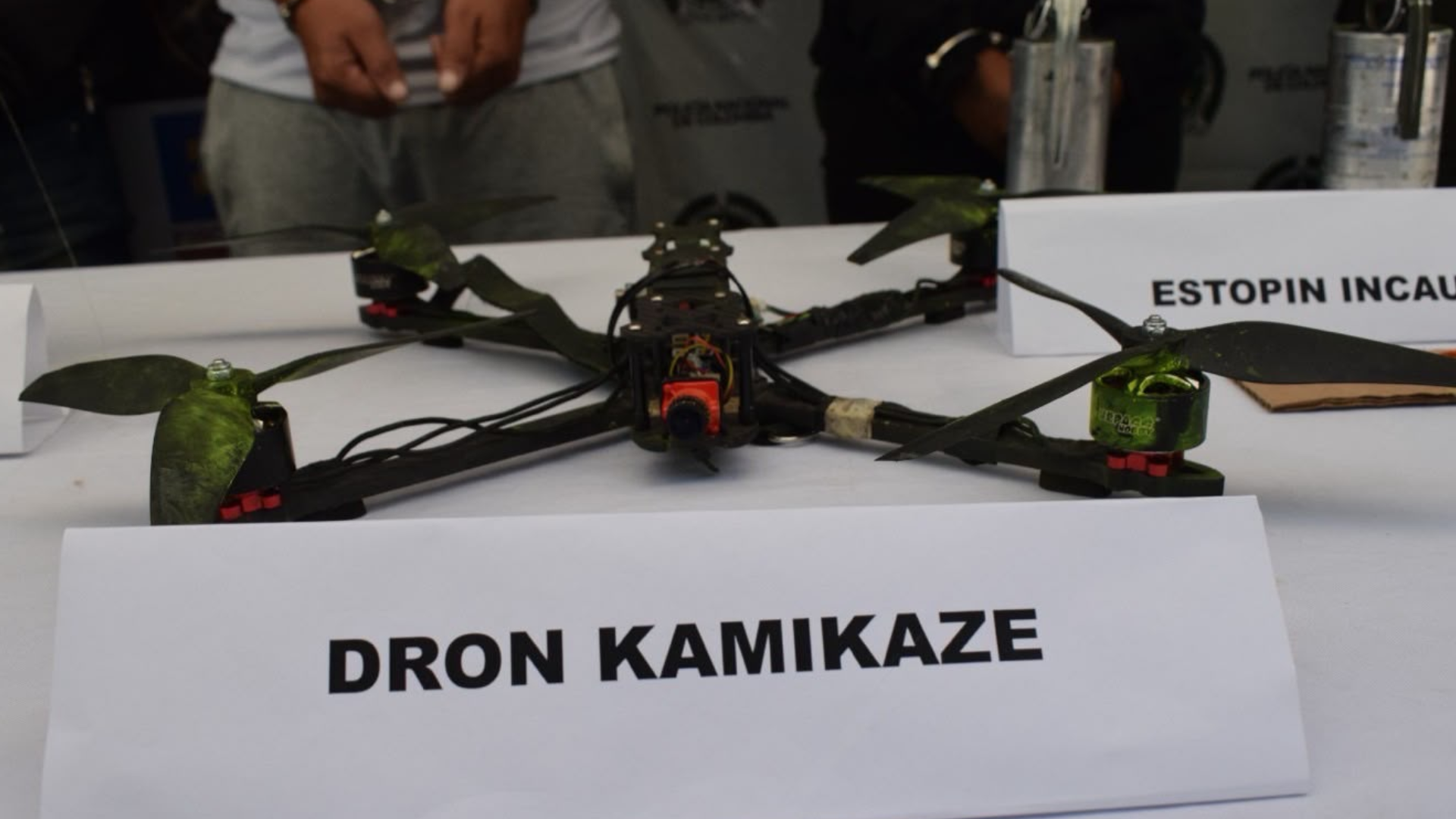 Dron kamikaze de las disidencias de las Farc. 